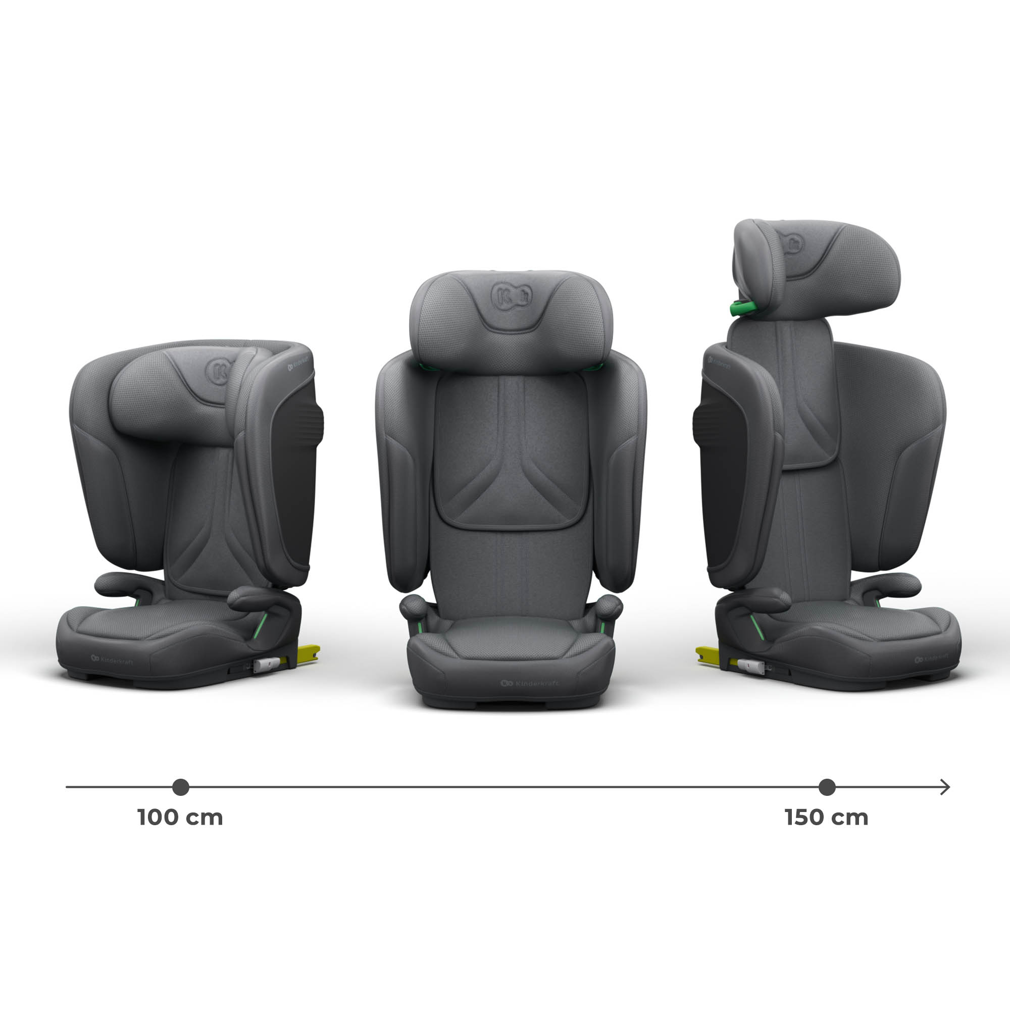 SCAUN AUTO KINDERKRAFT UNITY2 100-150 CM, GREY SuperHeroes ToysZone