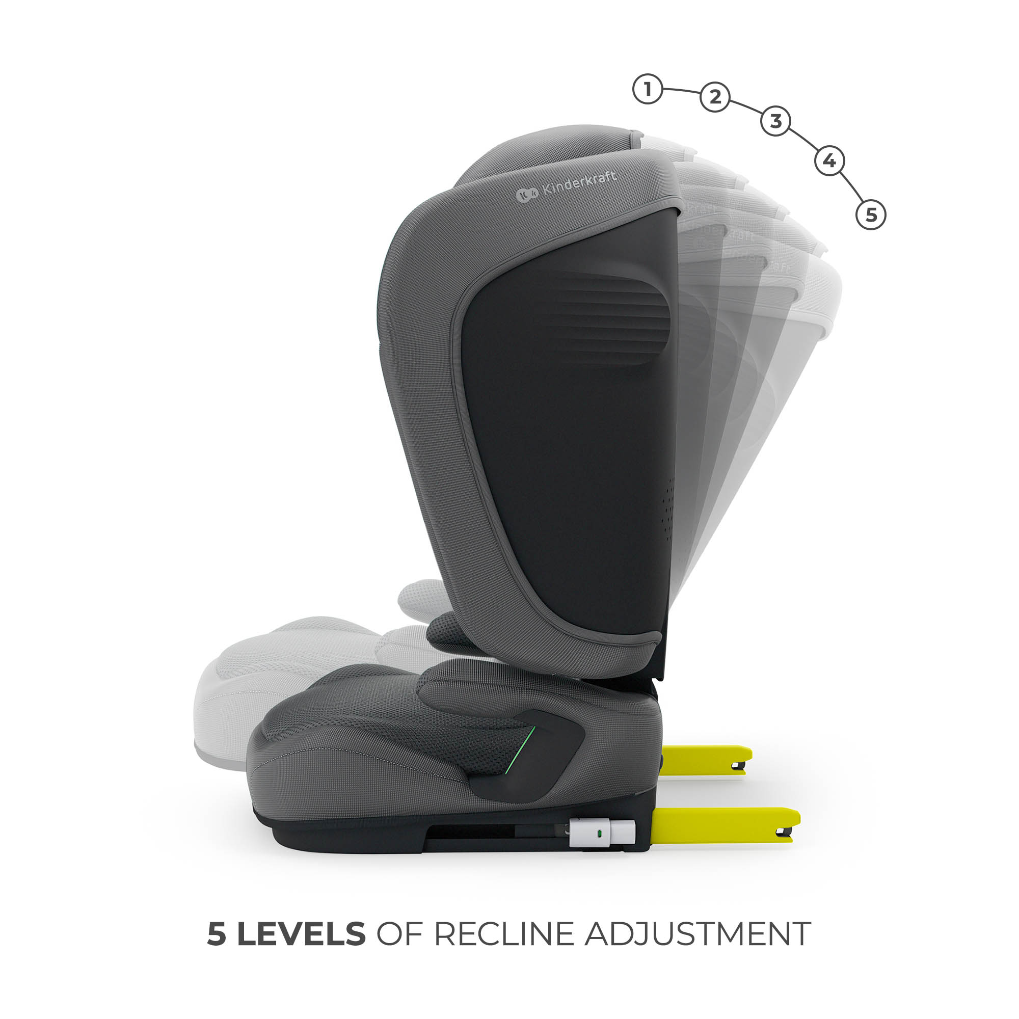 SCAUN AUTO KINDERKRAFT UNITY2 100-150 CM, GREY SuperHeroes ToysZone