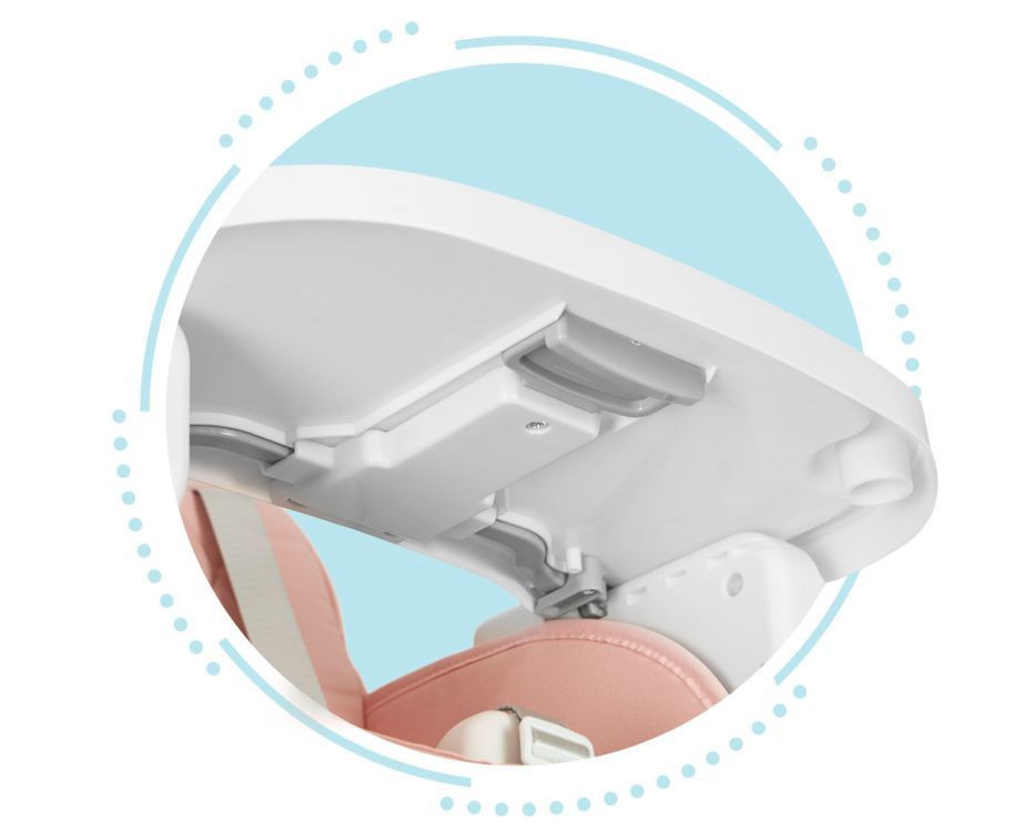 Homelux Összecsukható gyerek etetőszék 3 in 1 rózsaszín Mobalis Homvera