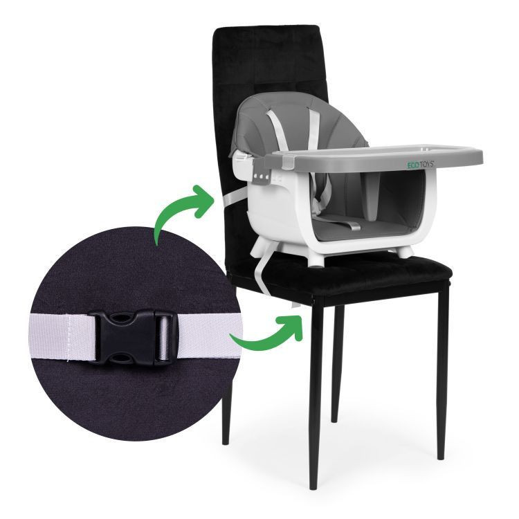 Homelux Gyerek etetőszék 2 az 1-ben szürke Mobalis Homvera