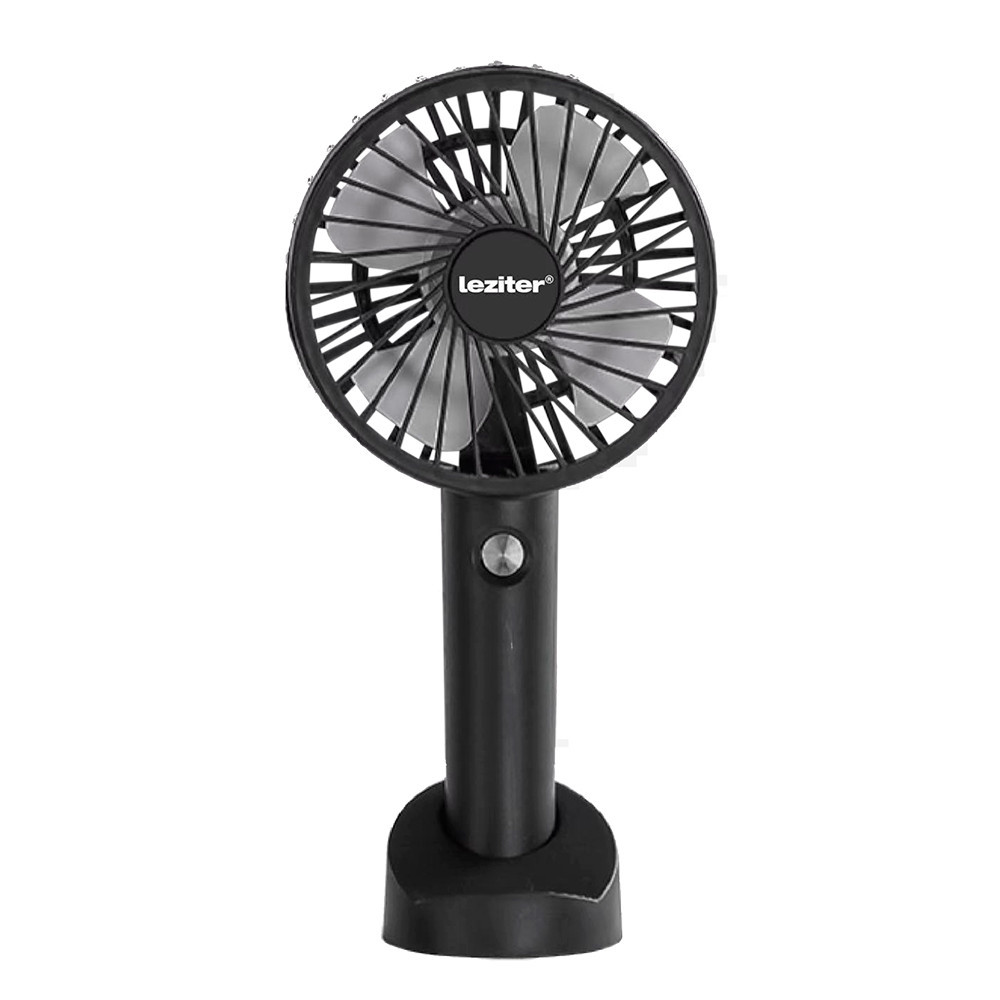 Leziter Galar kézi hordozható usb ventilátor tartóval 4 W 1200 mAh fekete Mobalis Homvera