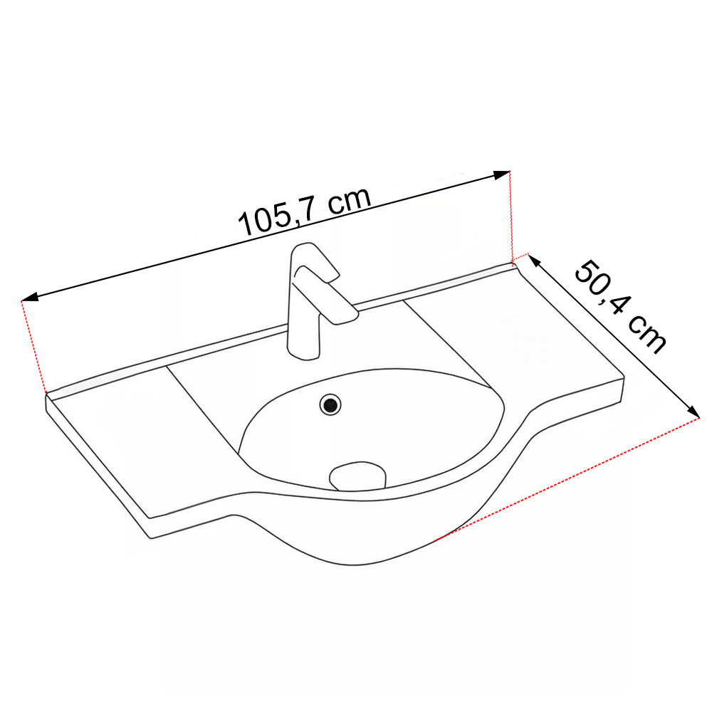 Leziter Mobilier complet de baie Bianca Plus 105, culoare stejar sonoma Mobalis Homvera