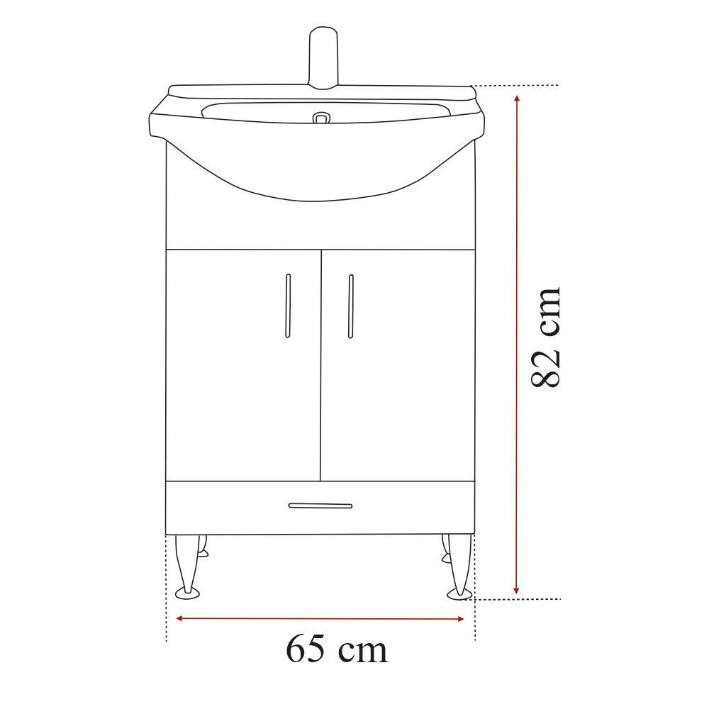Leziter Mobilier complet de baie Bianca Prime 65, culoare stejar sonoma Mobalis Homvera