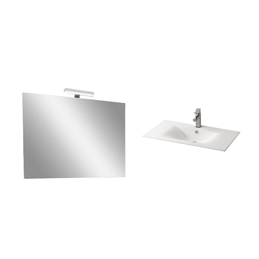 Leziter Mobilier complet de baie Luna Prime 80 alb Mobalis Homvera