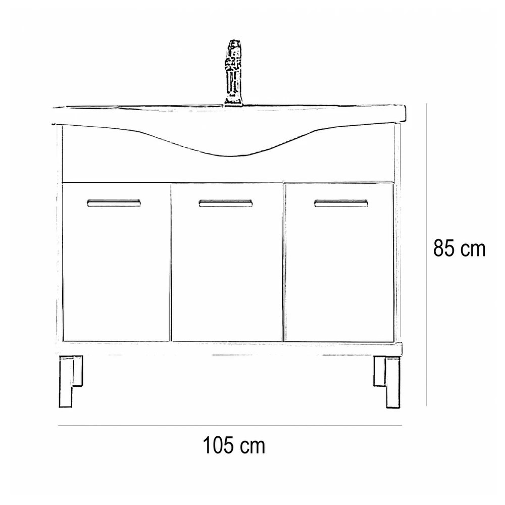 Leziter Mobilier complet de baie Nerva Prime 105, ulm Rauna Mobalis Homvera