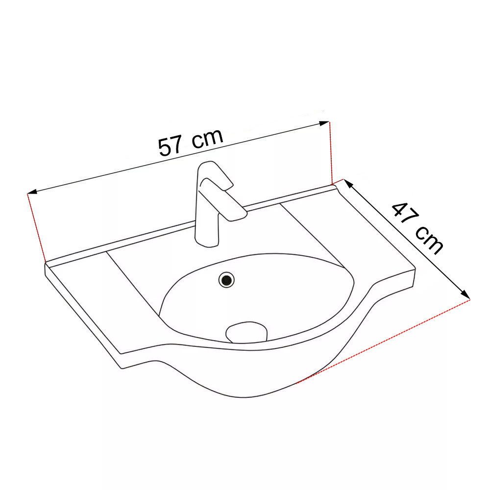 Leziter Mobilier complet de baie Nerva Prime 55, stejar Sonoma Mobalis Homvera