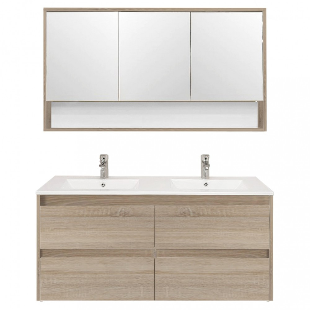 Leziter Mobilier complet de baie Porto 120 în culoarea stejarului Sonoma Mobalis Homvera