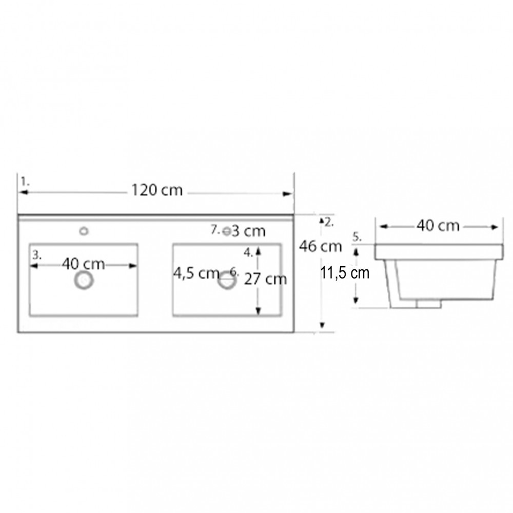 Leziter Mobilier complet de baie Porto 120 în culoarea stejarului Sonoma Mobalis Homvera