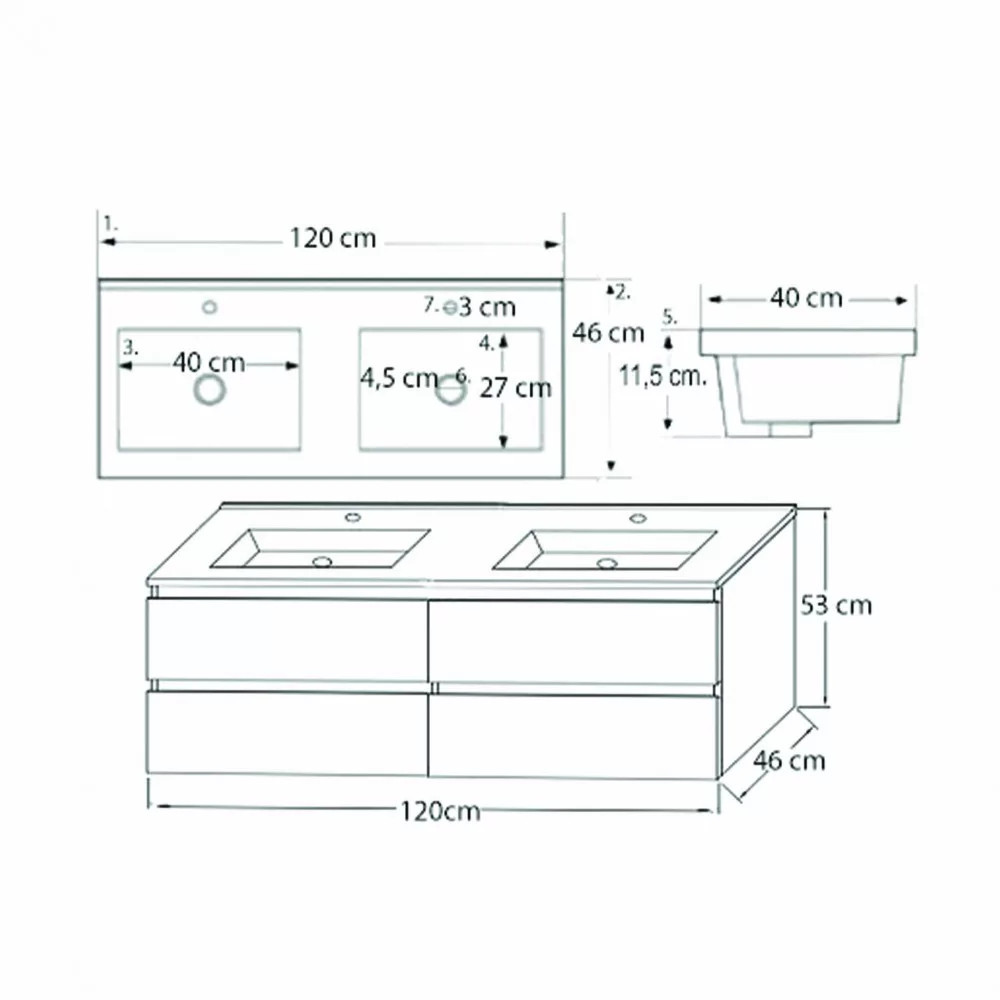 Leziter Porto 120 complet stejar sonoma alb Mobalis Homvera