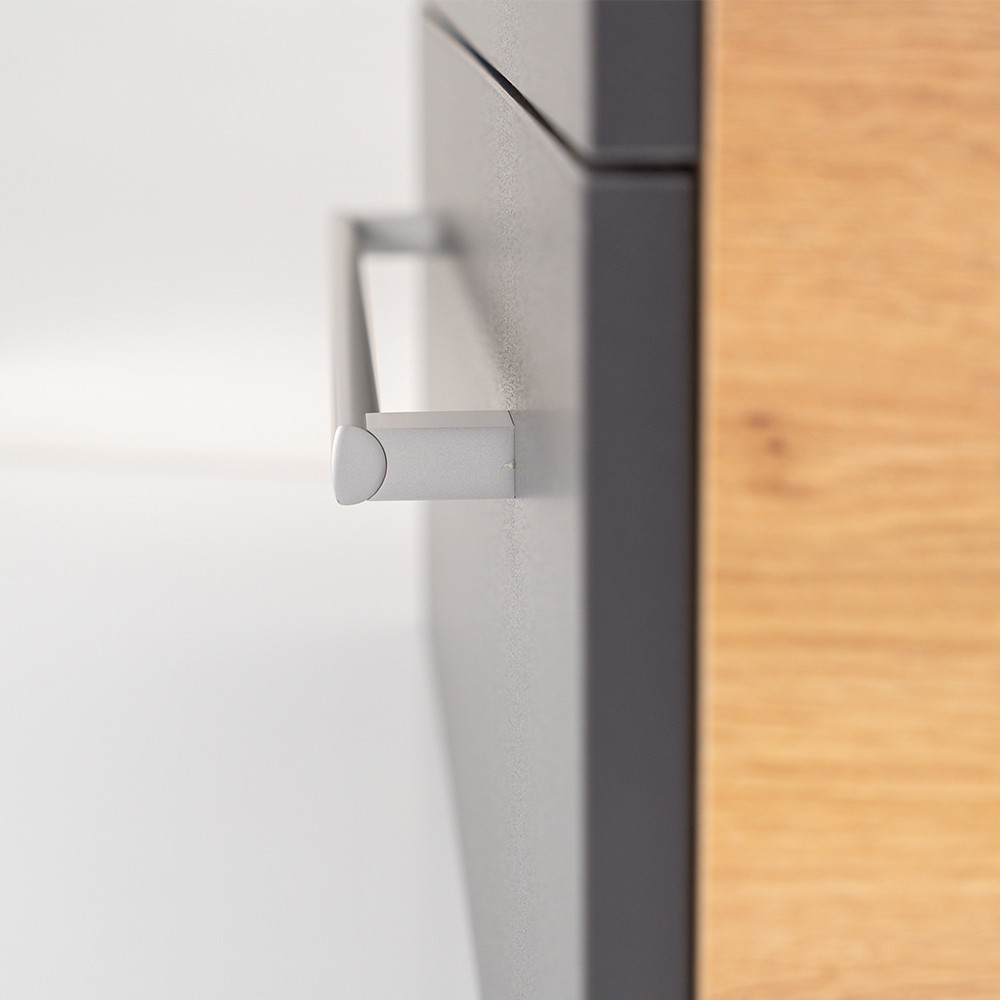 Leziter Mobilier complet de baie Vario Clam 120 stejar-antracit Mobalis Homvera