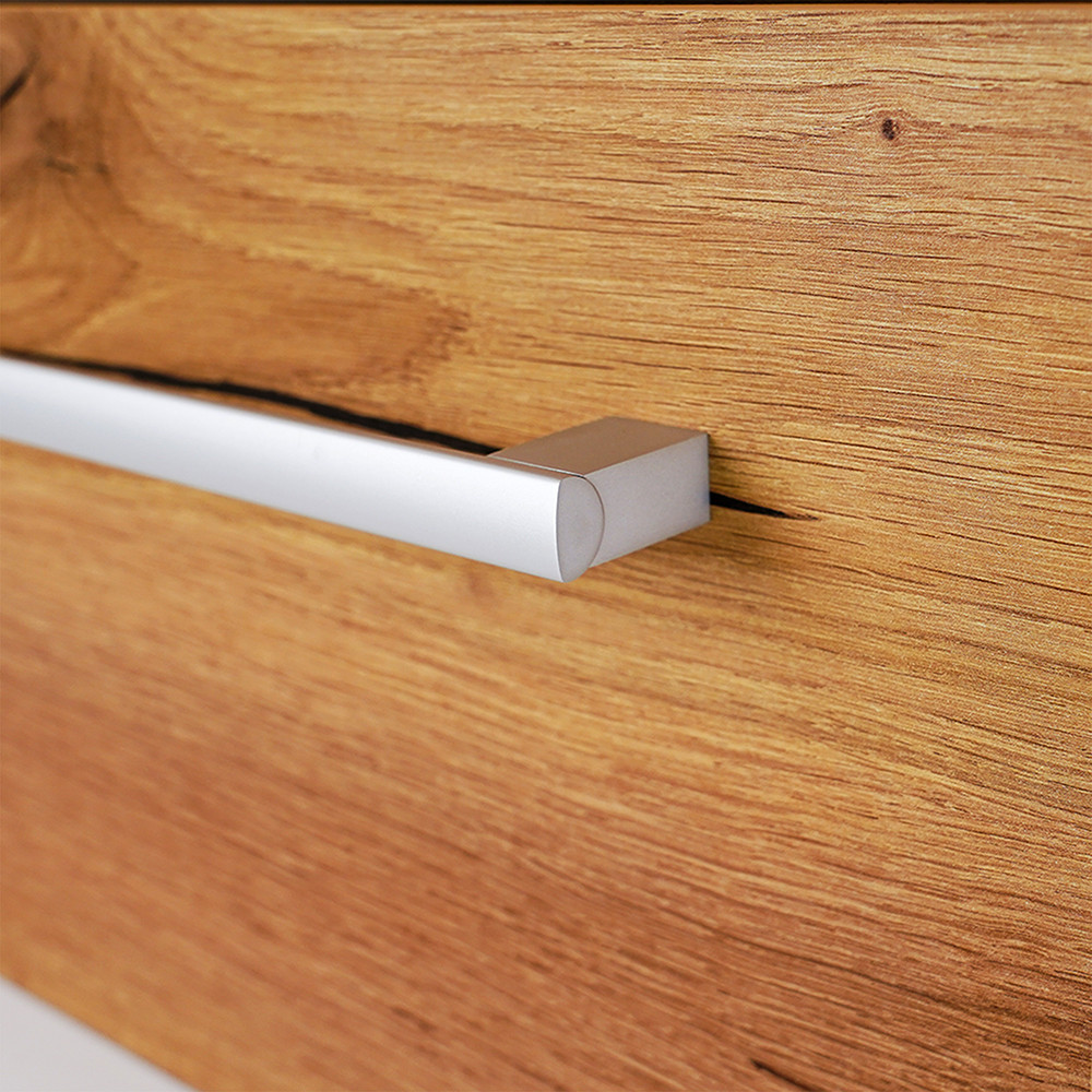 Leziter Mobilier complet de baie Vario Clam 80 antracit-stejar Mobalis Homvera