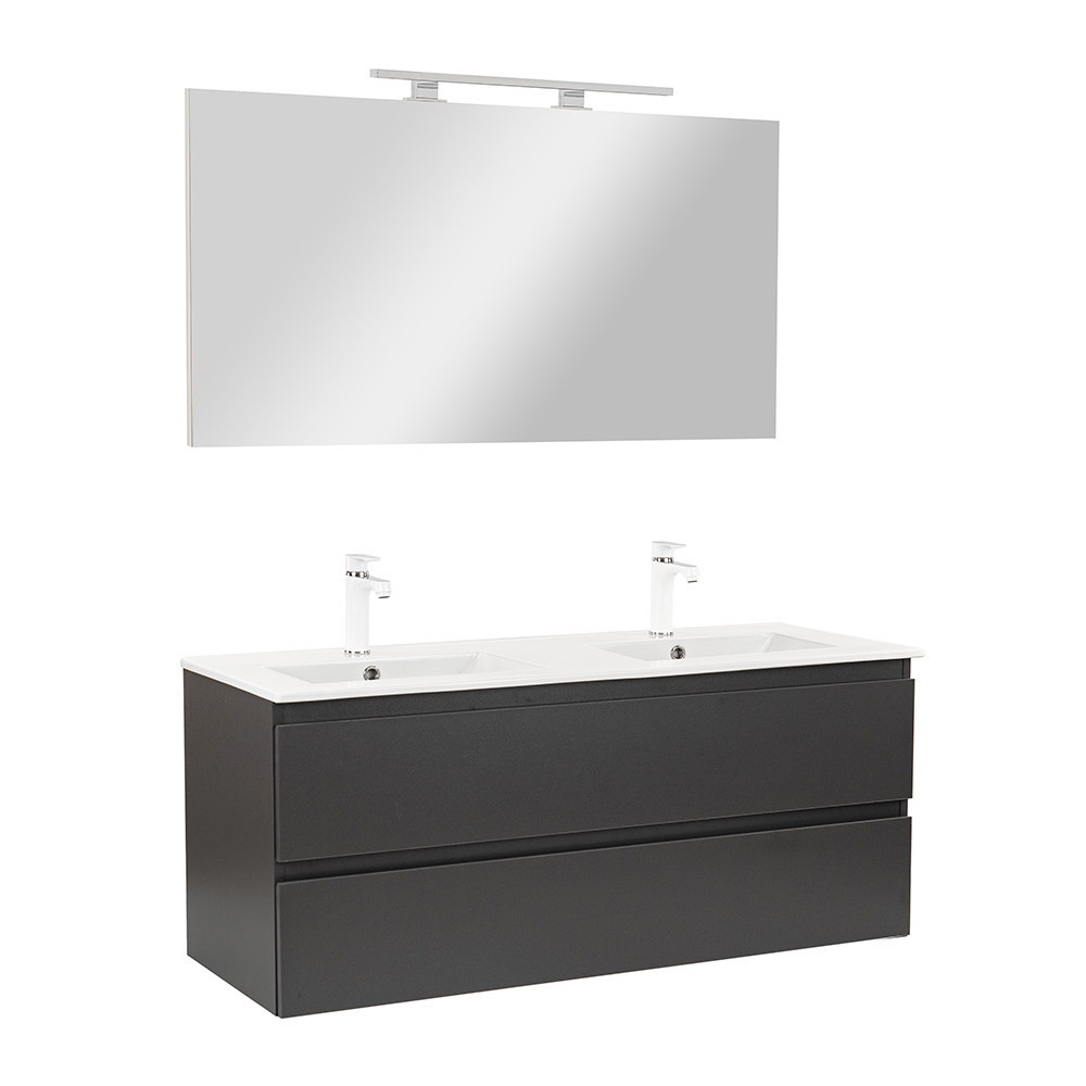 Leziter Mobilier complet de baie Vario Forte 120 antracit-antracit Mobalis Homvera