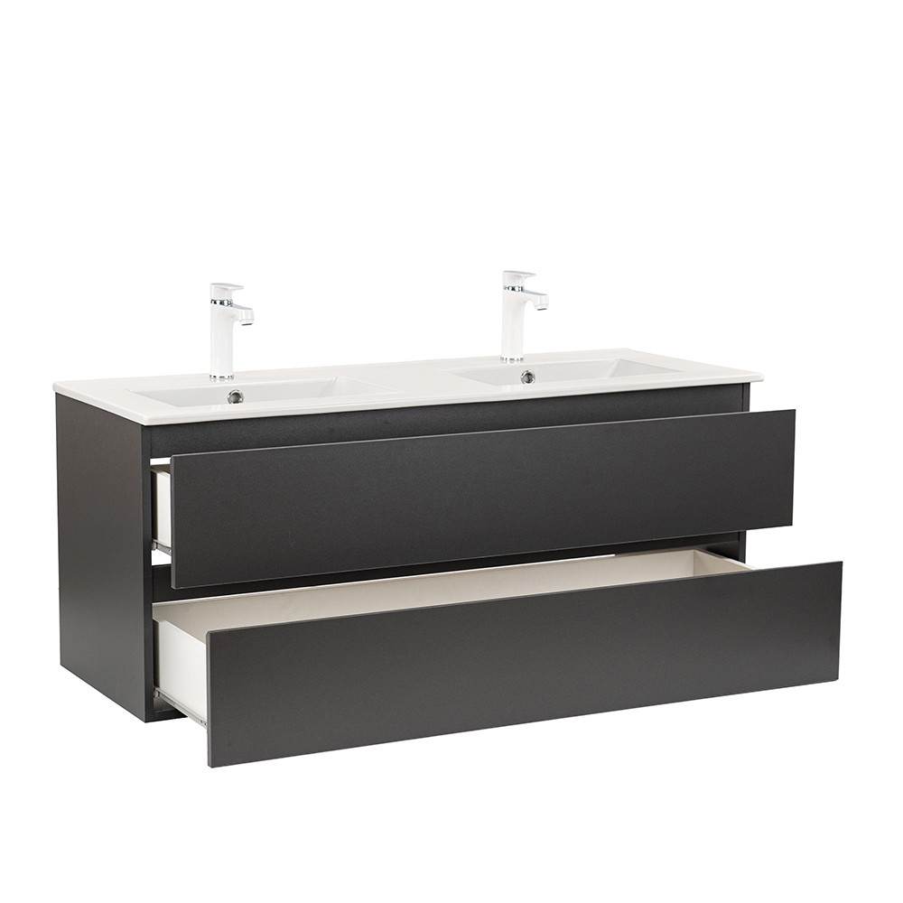 Leziter Mobilier complet de baie Vario Forte 120 antracit-antracit Mobalis Homvera