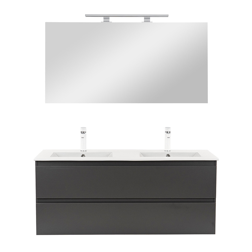 Leziter Mobilier complet de baie Vario Forte 120 antracit-antracit Mobalis Homvera