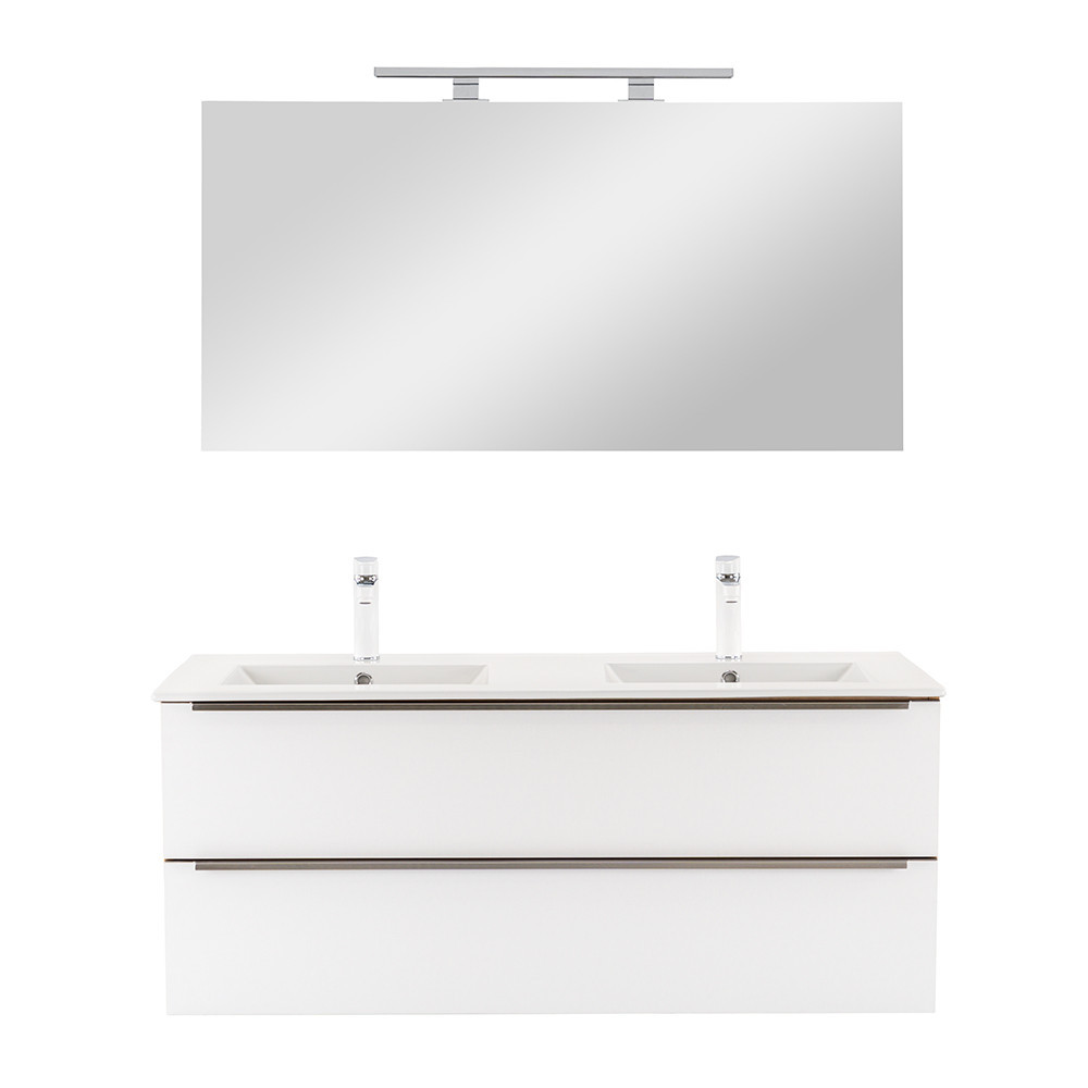 Leziter Mobilier complet de baie Vario Trim 120 stejar-alb Mobalis Homvera