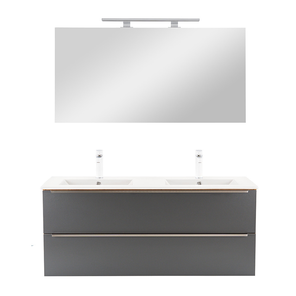 Leziter Mobilier complet de baie Vario Trim 120 stejar-antracit Mobalis Homvera