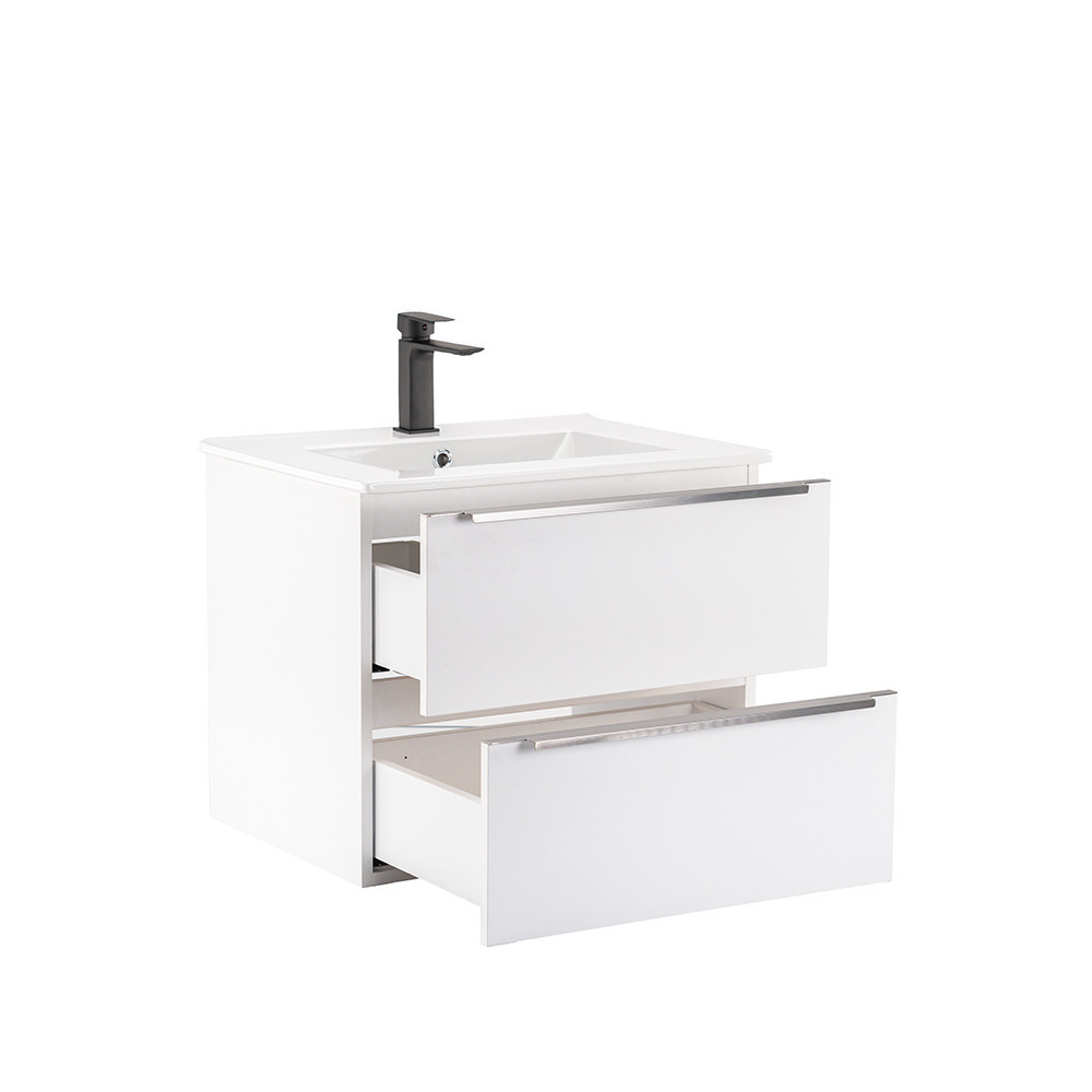 Leziter Mobilier complet de baie Vario Trim 60 alb-alb Mobalis Homvera