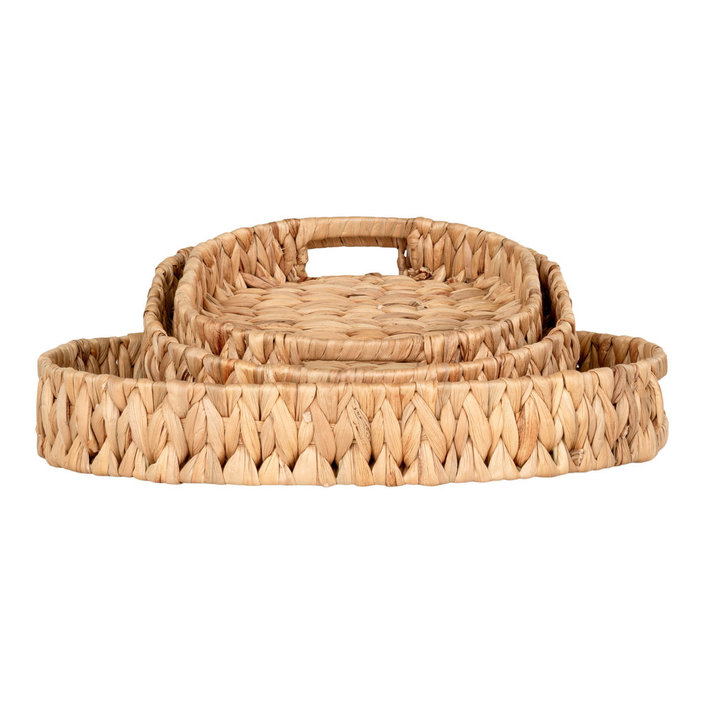 House Nordic Estoril fonott tálcák, vízi jácint, natúr, 3 db-os szett Mobalis Homvera