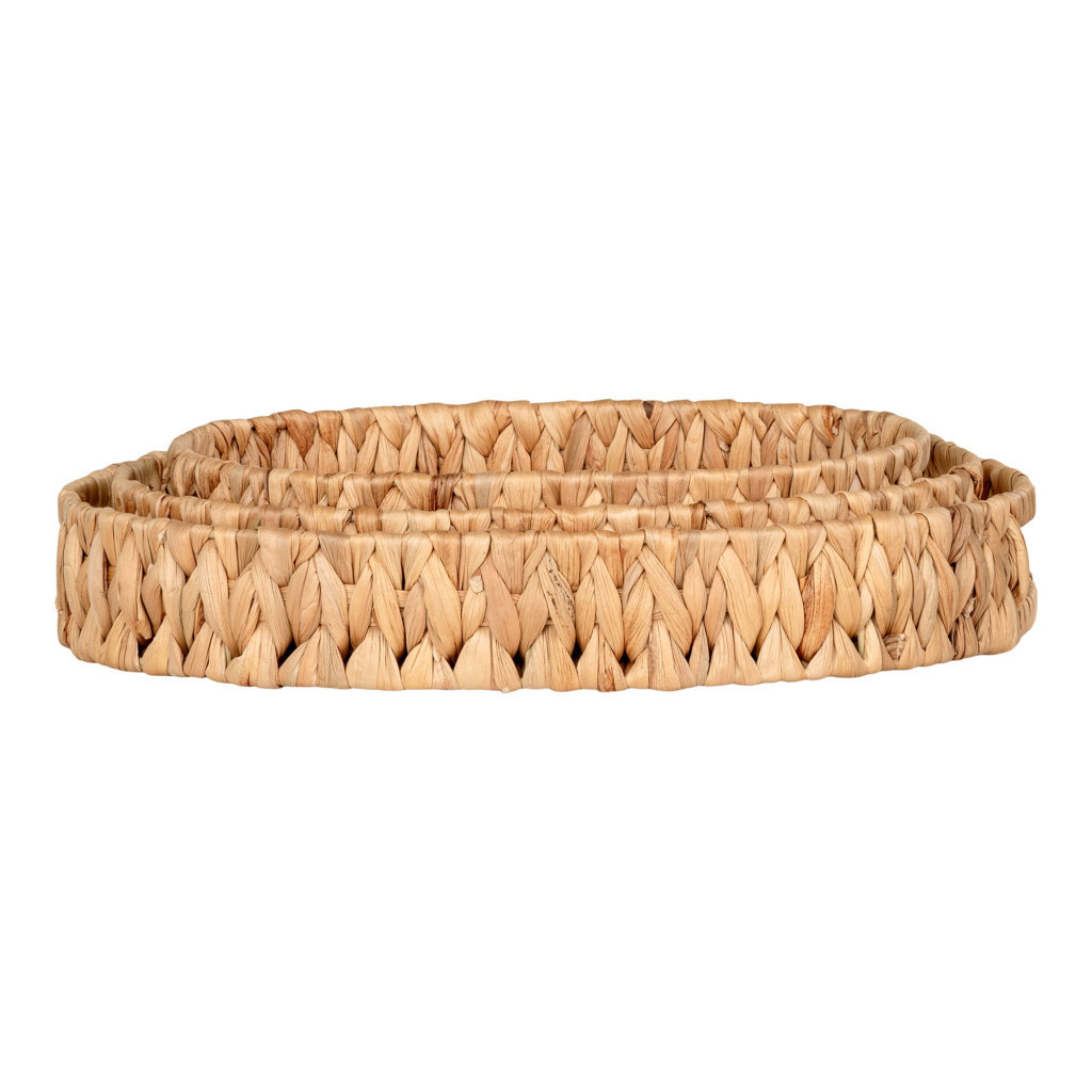 House Nordic Estoril fonott tálcák, vízi jácint, natúr, 3 db-os szett Mobalis Homvera