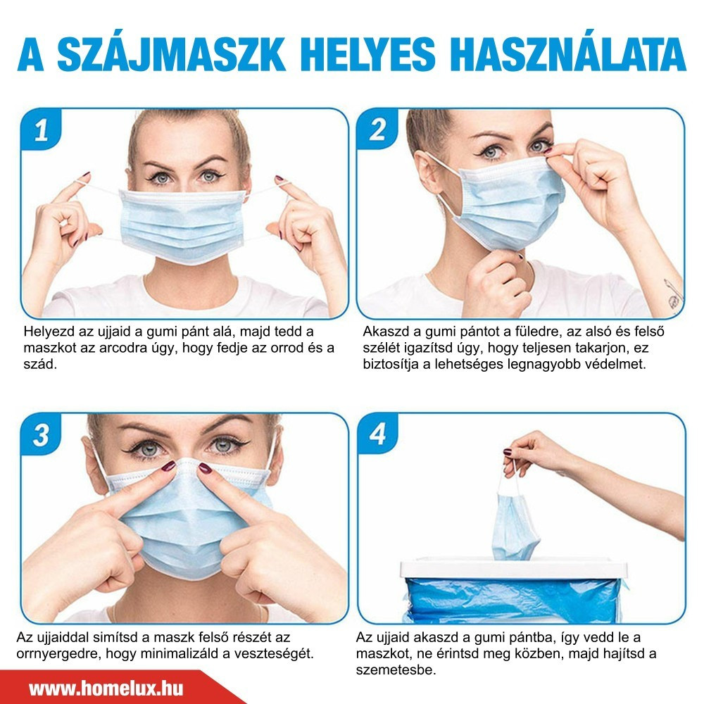 Leziter Mască de față FFP3 N95 Mobalis Homvera