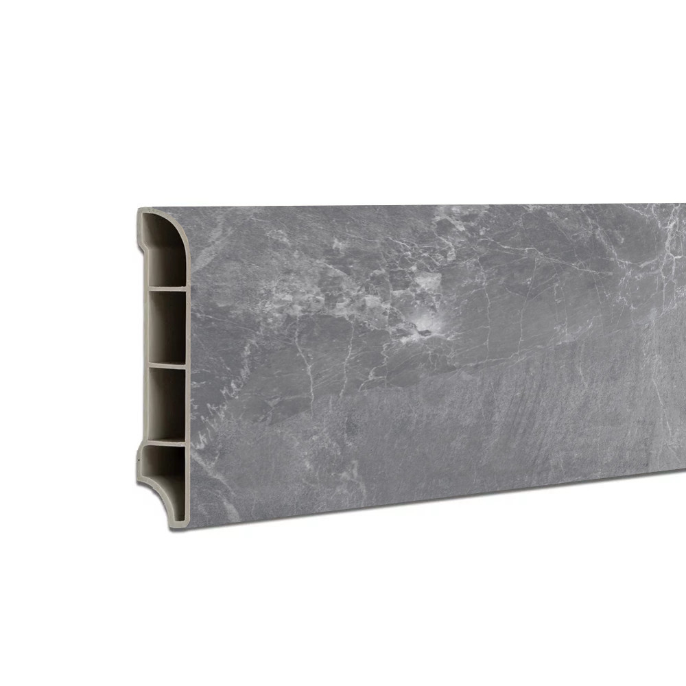 Leziter Vinil SPC margine de podea Fjord model marmură gri închis 2400x60x12 mm Mobalis Homvera