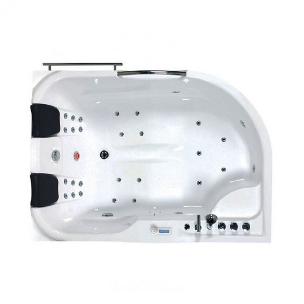 Wellis Cadă de baie cu hidromasaj asimetrică Dublo Hydro, 180x130 cm cu baterie Mobalis Homvera