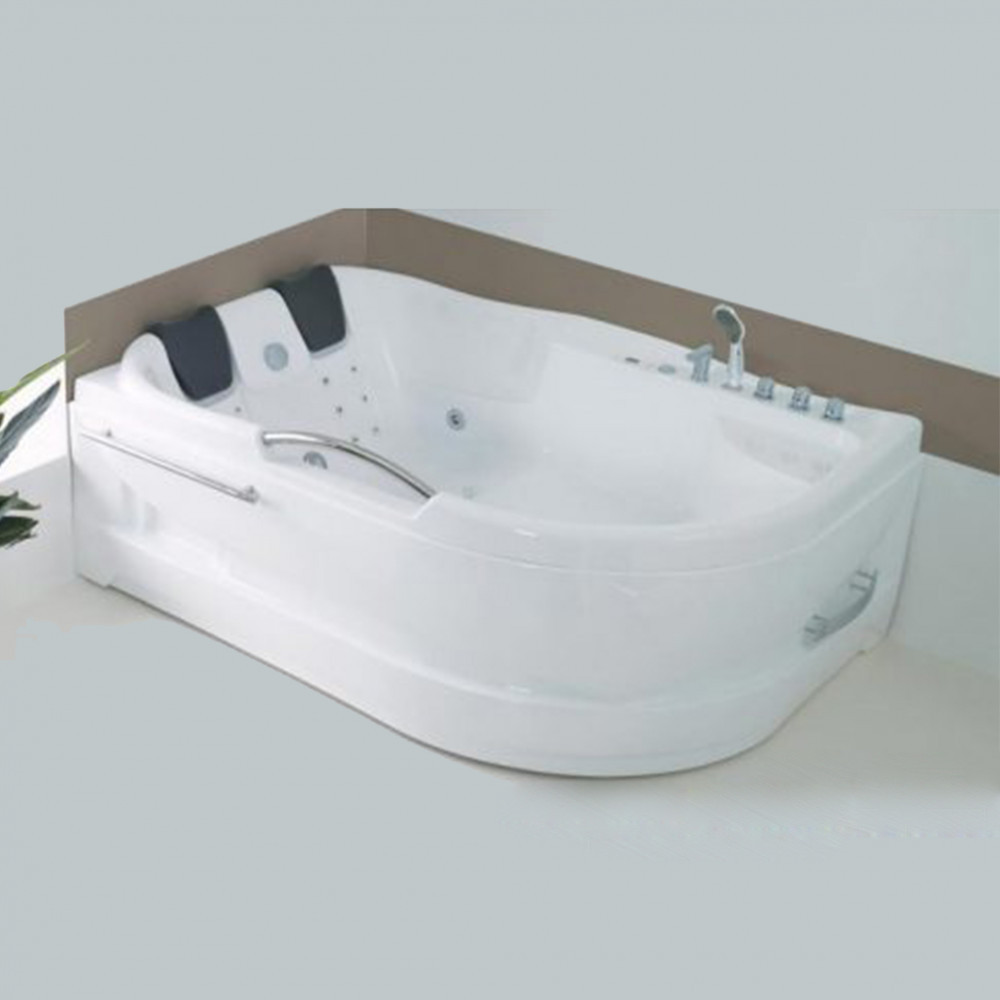 Wellis Cadă de baie cu hidromasaj asimetrică Dublo Hydro, 180x130 cm cu baterie Mobalis Homvera