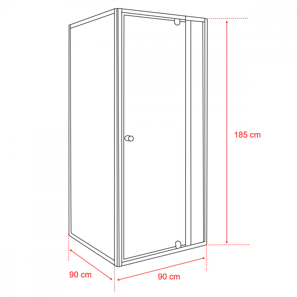 Leziter Cabină de duș de colț flexibilă 90x90 cm fără cădiță de duș Mobalis Homvera
