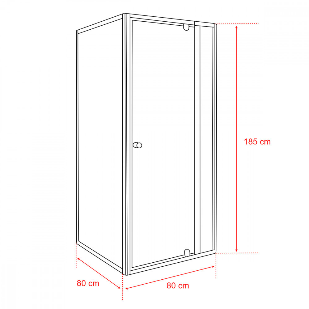 Leziter Cabină de duș flexibilă de colț 80x80 cm fără cădiță de duș Mobalis Homvera