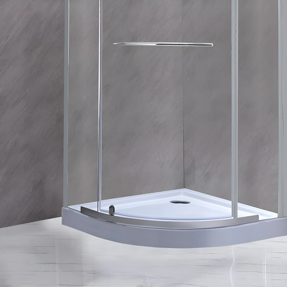 Leziter Cădiță de duș acrilică curbată Klonberg 80x80 Mobalis Homvera