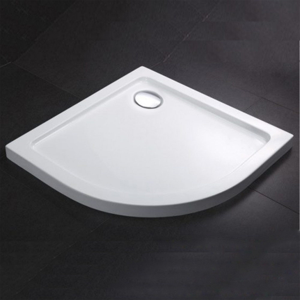 Leziter Cădiță de duș acrilică joasă curbată Modena Slim, dimensiune 80x80x5,5 cm Mobalis Homvera