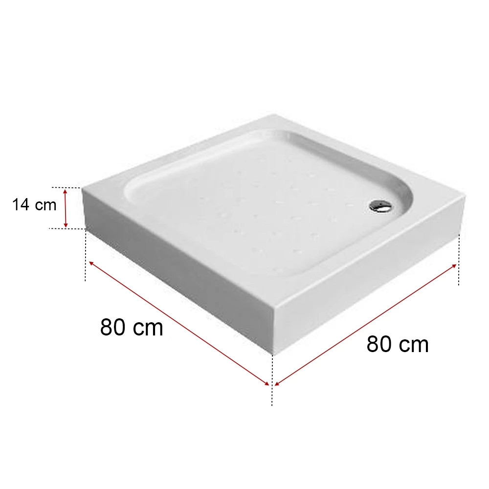 Leziter Cădiță de duș acrilică pătrată Klonberg 80x80 cm Mobalis Homvera