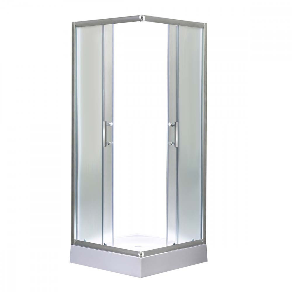 Leziter Cabină de duș pătrată Spirit Matt 80x80x194 cm cu cădiță de duș din acril armat Mobalis Homvera