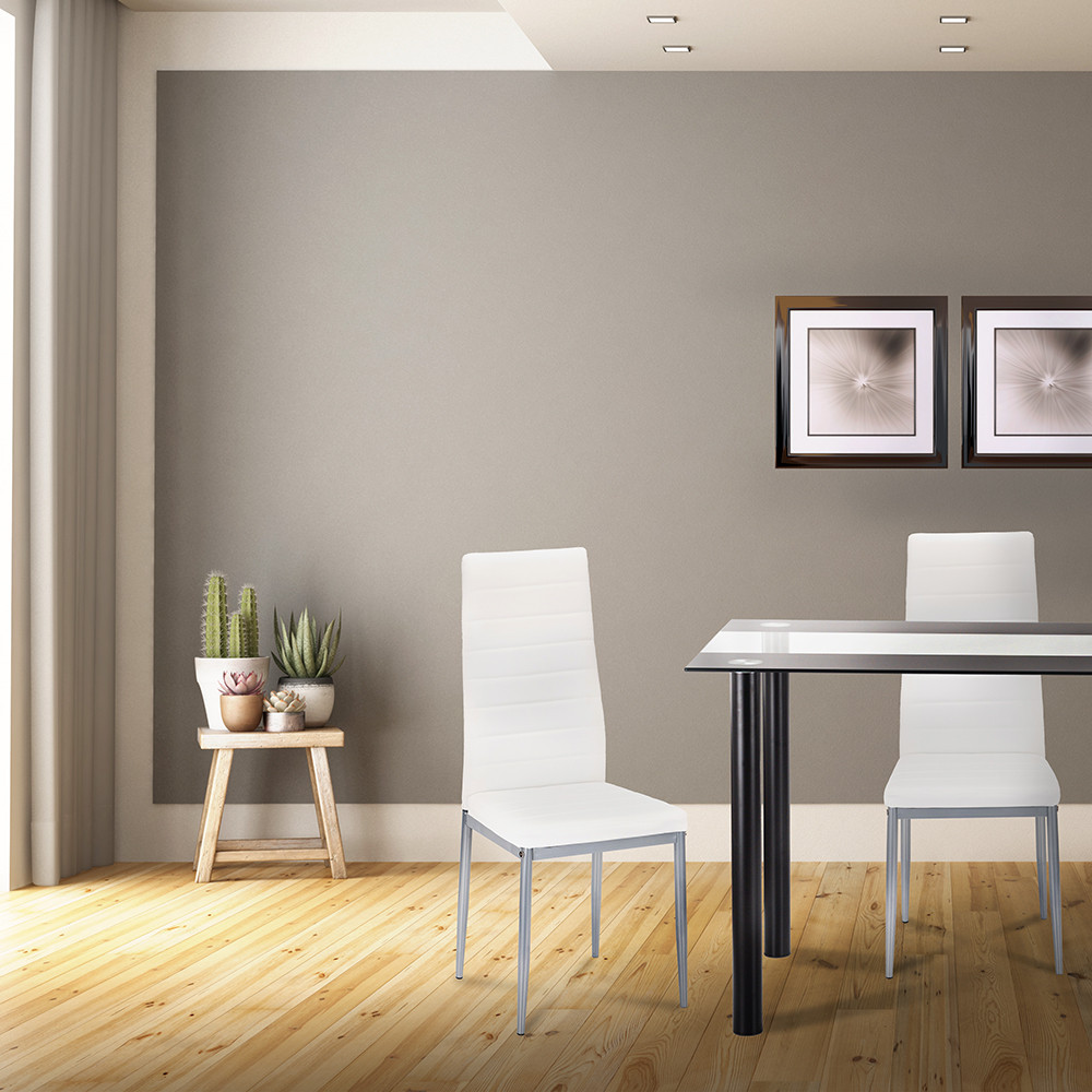 Leziter Scaun de masă Tino NOVA în alb-gri Mobalis Homvera