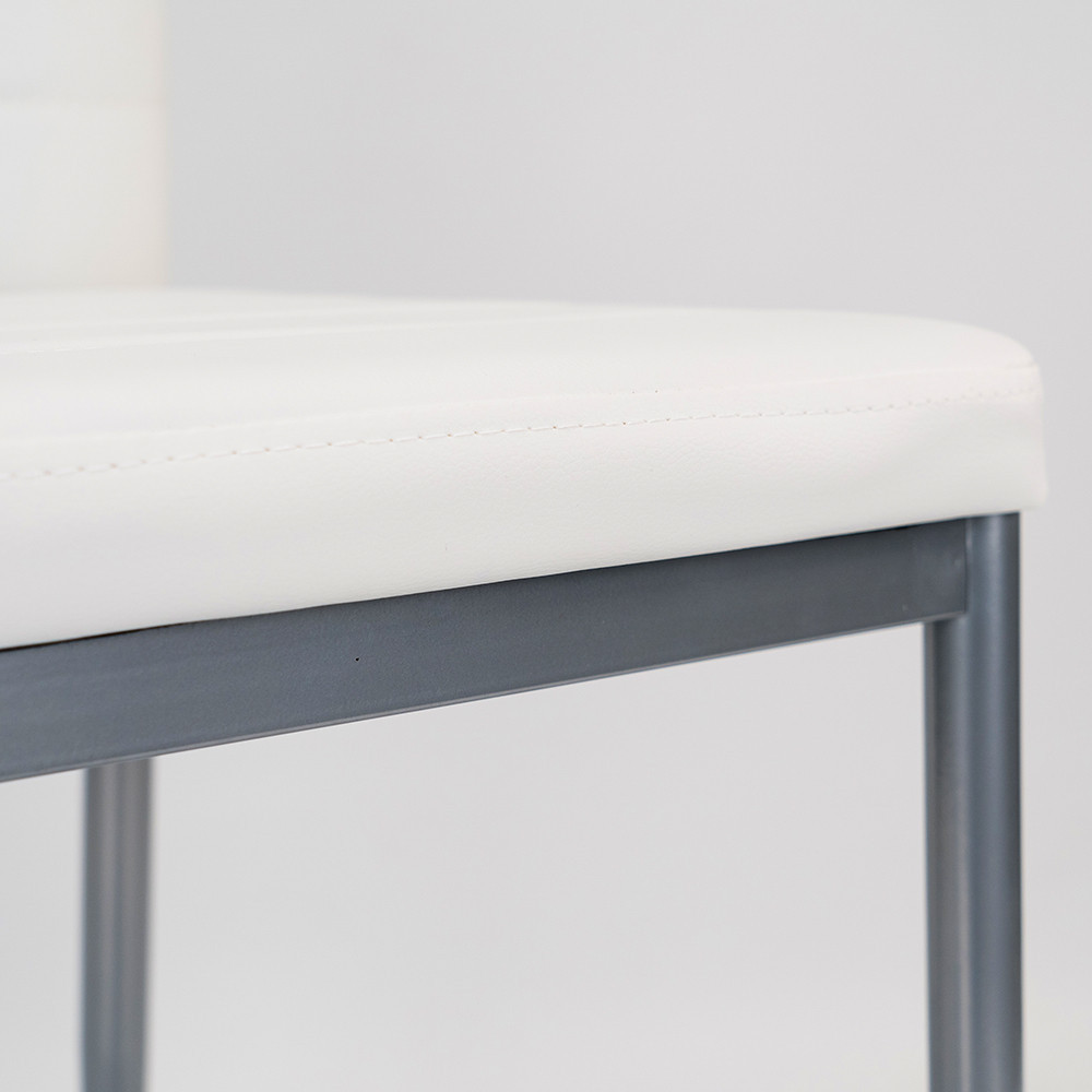 Leziter Scaun de masă Tino NOVA în alb-gri Mobalis Homvera