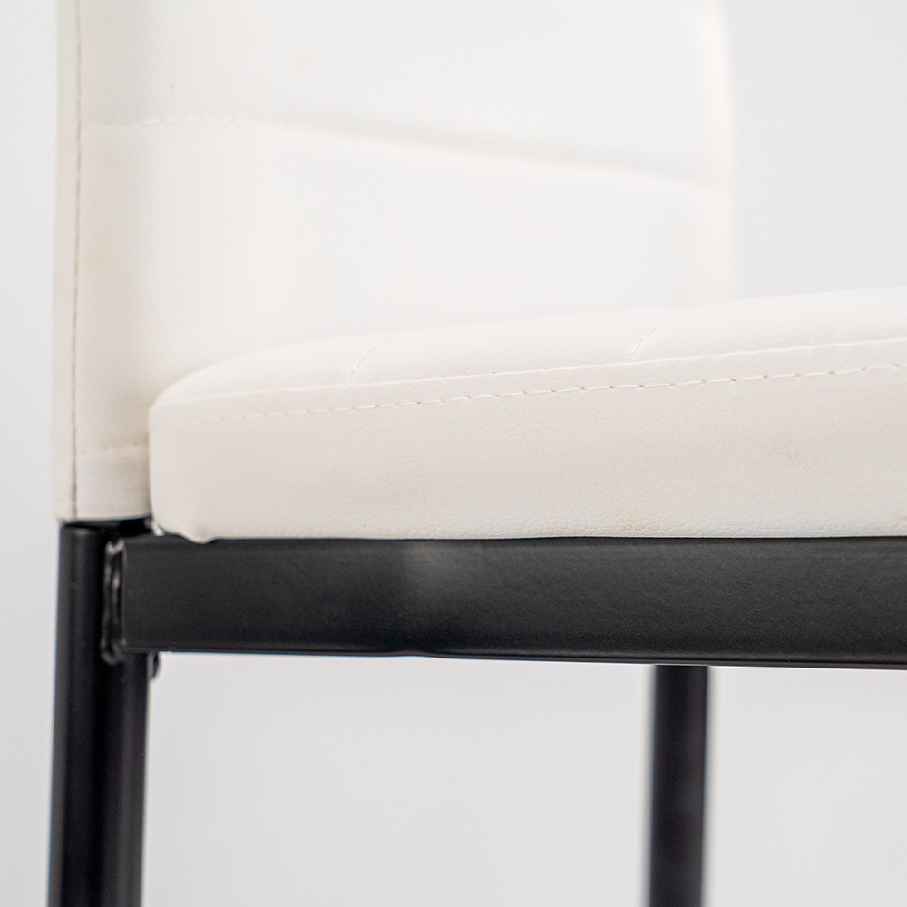 Leziter Scaun de masă Tino NOVA în alb și negru Mobalis Homvera