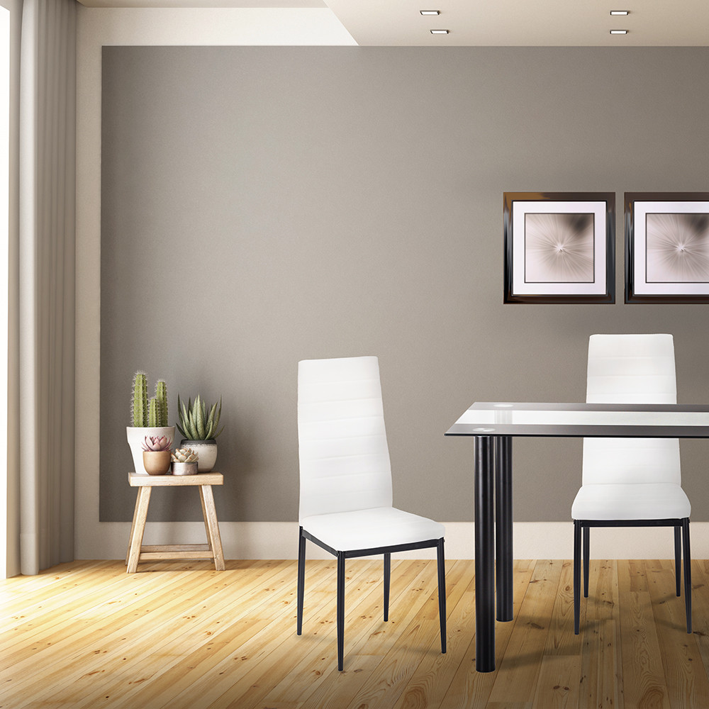 Leziter Scaun de masă Tino NOVA în alb și negru Mobalis Homvera