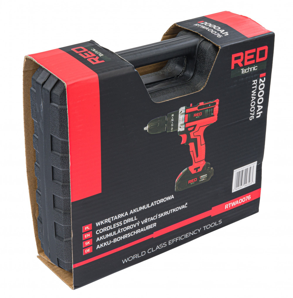 Red Technic Mașină de găurit/șurubelniță cu impact fără fir RTWA0076 Mobalis Homvera