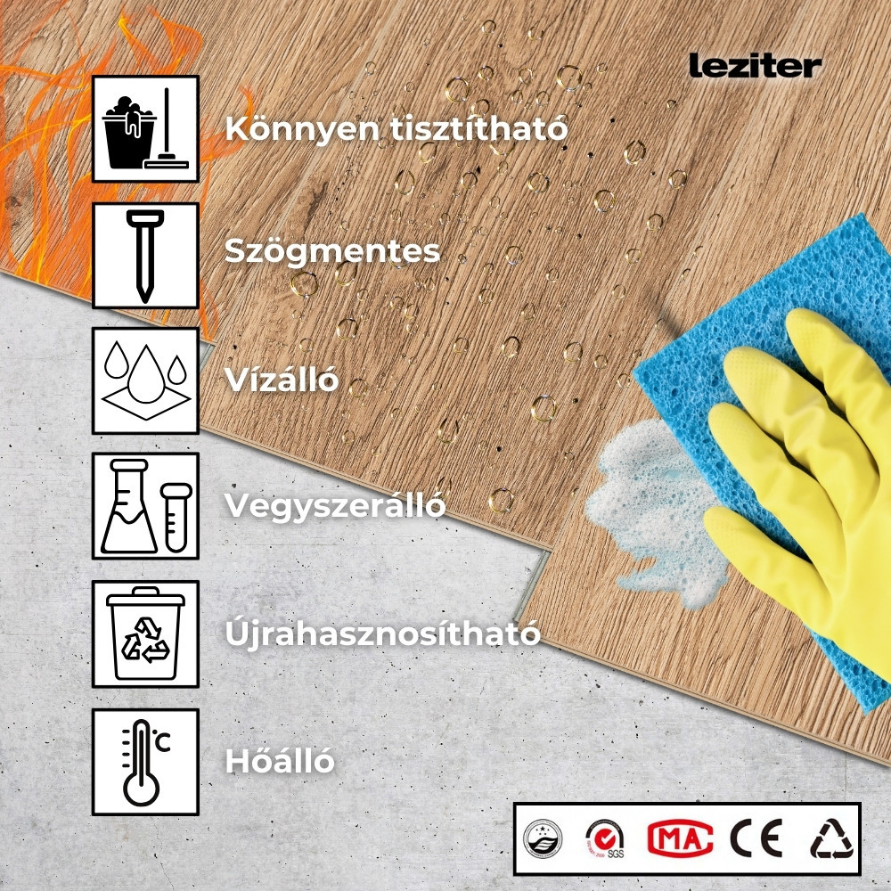 Leziter Pardoseală vinilică SPC Leziter Kalahari Oak 1220x180x4,5 mm 2.196/buc Mobalis Homvera