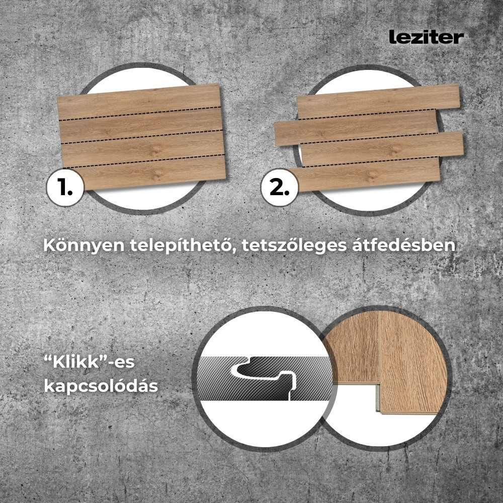 Leziter Pardoseală vinilică SPC Leziter Kalahari Oak 1220x180x4,5 mm 2.196/buc Mobalis Homvera