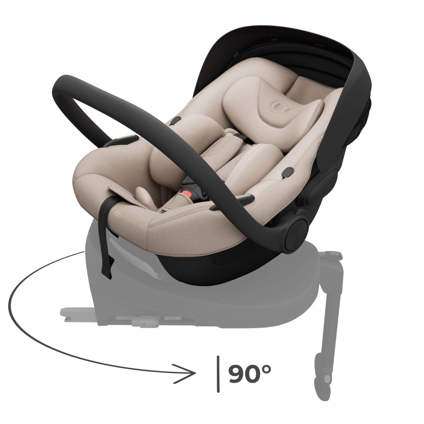 SCOICA AUTO KINDERKRAFT I-LITE 40-87 CM, BEIGE SuperHeroes ToysZone