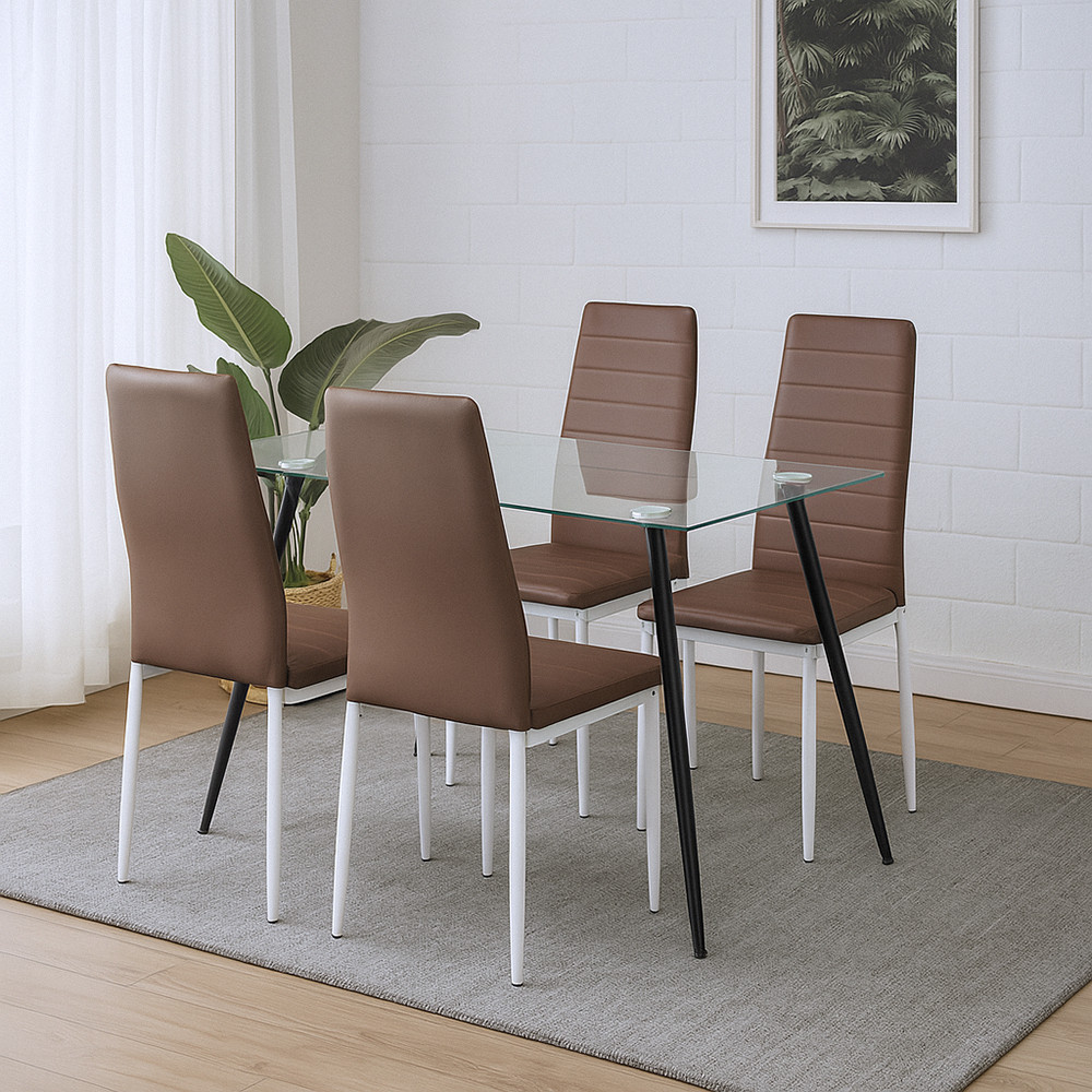 Leziter Cruz 4+1 étkező garnitúra barna Mobalis Homvera