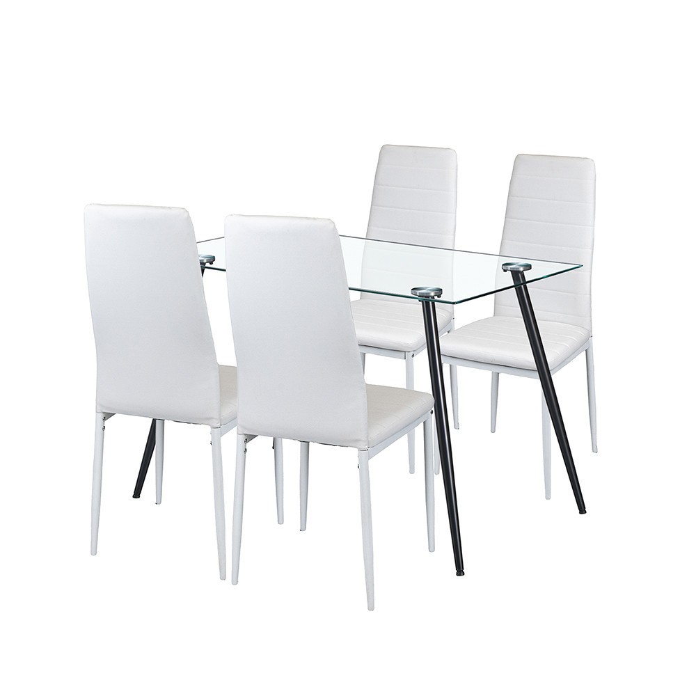 Leziter Cruz 4+1 étkező garnitúra fehér Mobalis Homvera