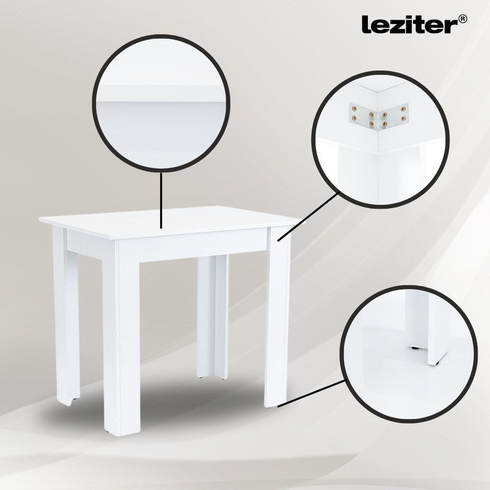 Leziter Set de masă Amina 4+1 gri-alb Mobalis Homvera