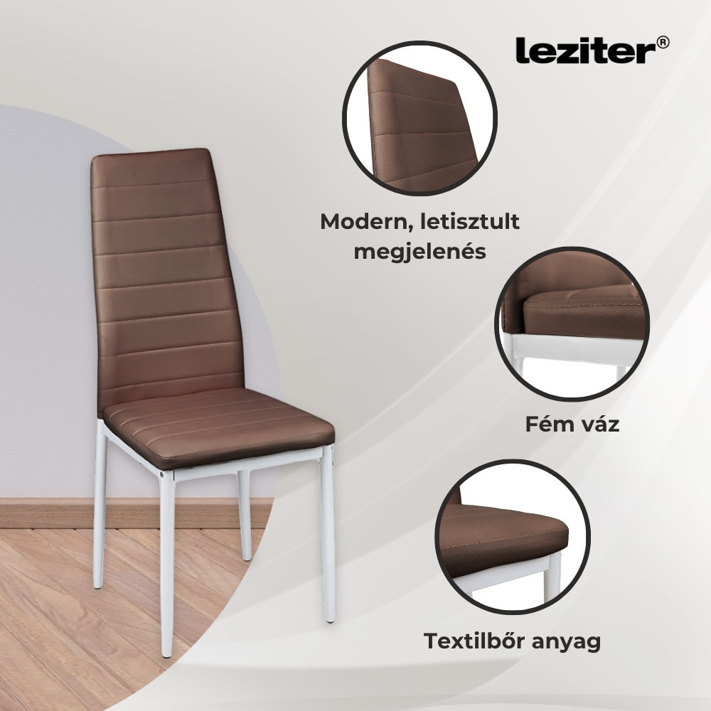 Leziter Liana 4+1 étkező garnitúra barna Mobalis Homvera