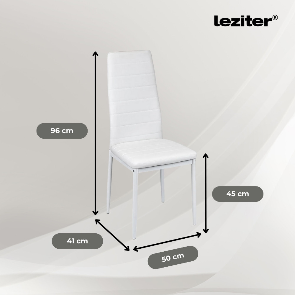 Leziter Liana 4+1 étkező garnitúra fehér Mobalis Homvera