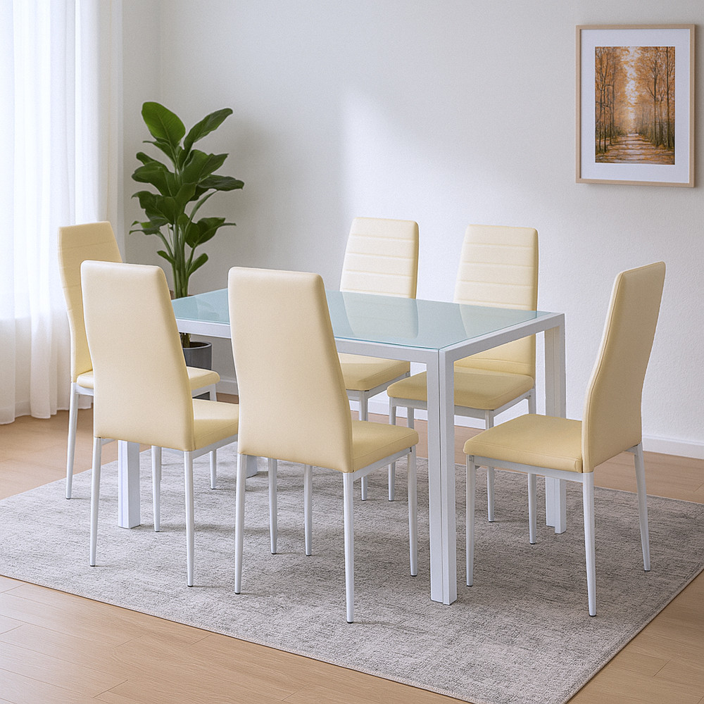 Leziter Liana 6+1 étkező garnitúra bézs Mobalis Homvera