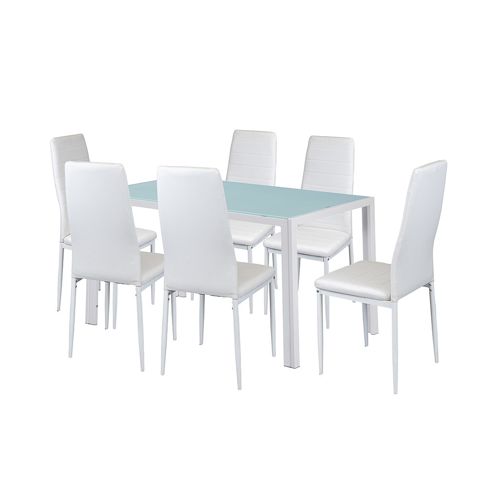 Leziter Liana 6+1 étkező garnitúra fehér Mobalis Homvera