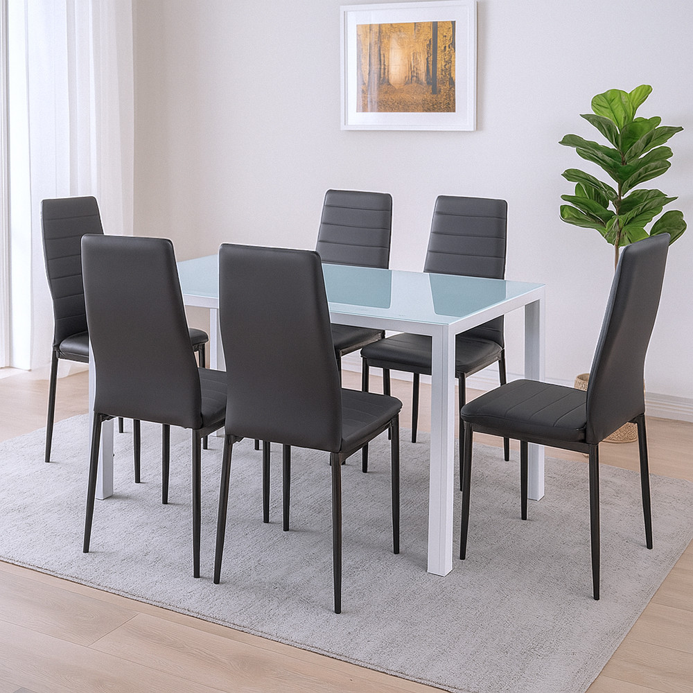 Leziter Liana 6+1 étkező garnitúra fekete Mobalis Homvera