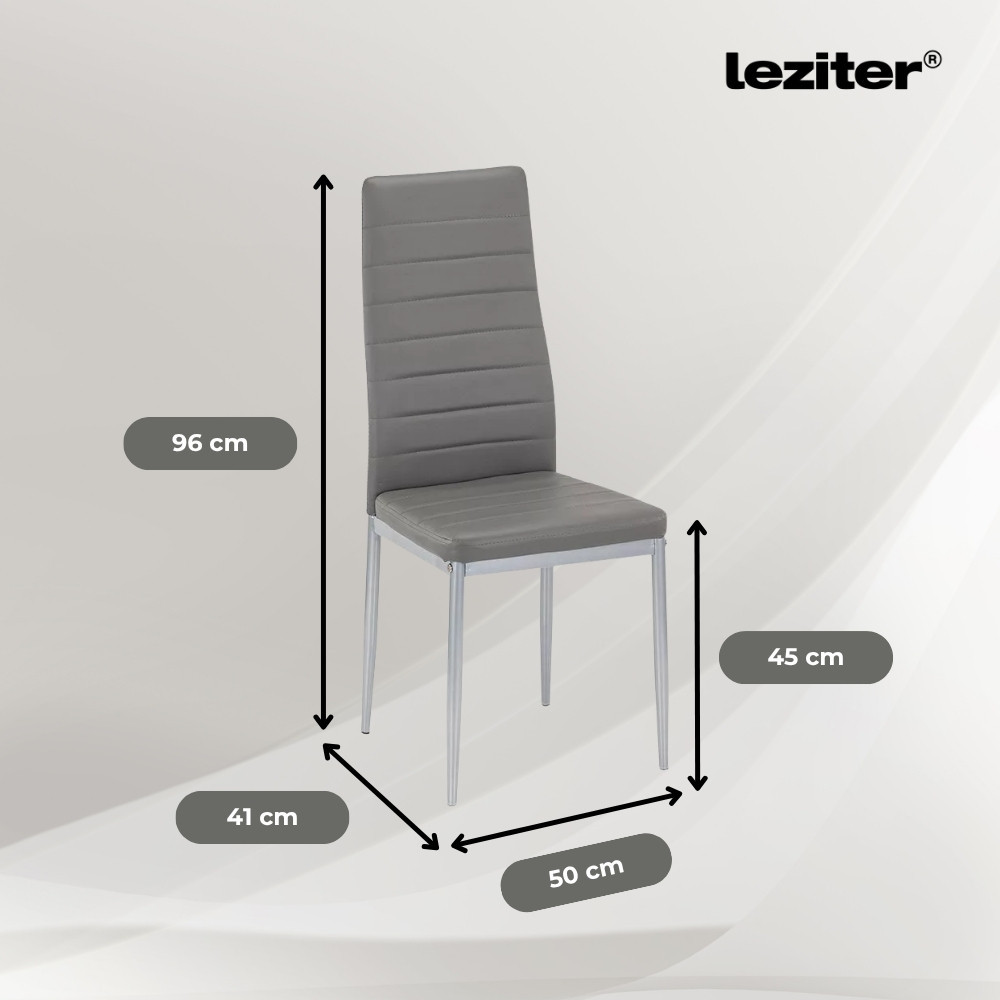 Leziter Nash 4+1 étkező garnitúra szürke-szürke Mobalis Homvera